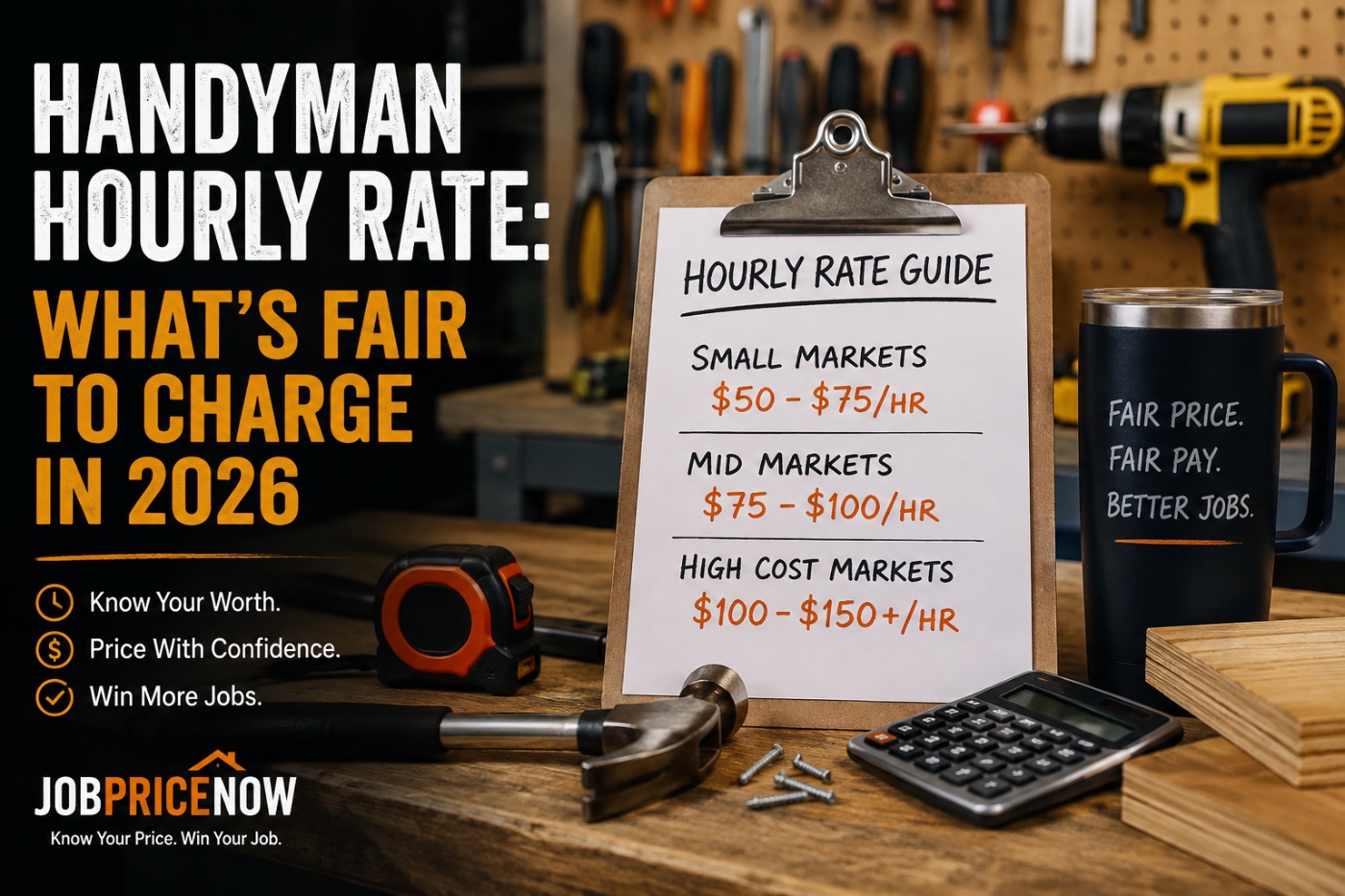 Handyman Hourly Rate: What’s Fair to Charge in 2026?